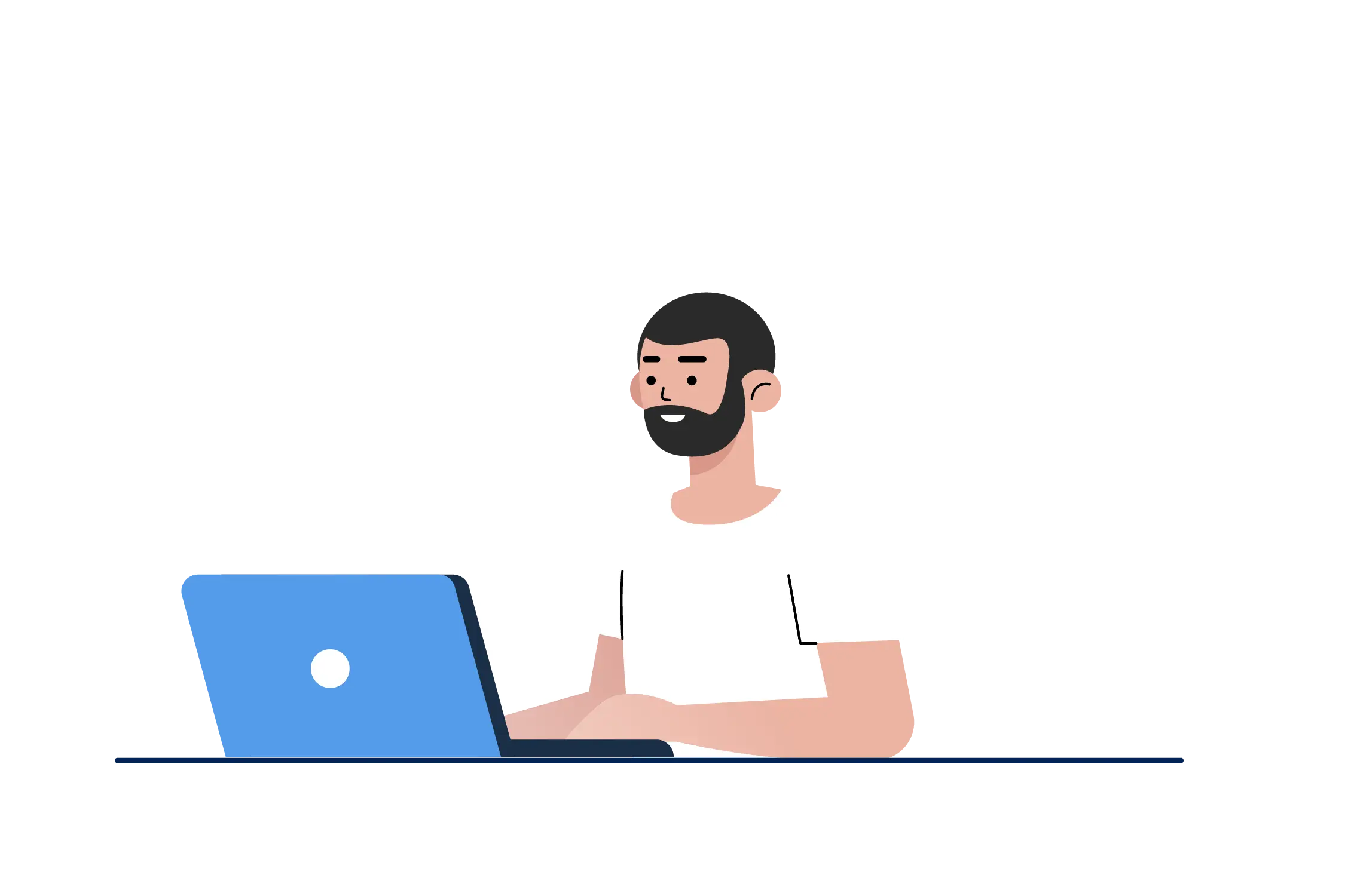 Developer working on laptop